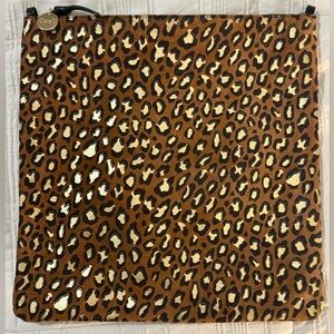 Clare V - Flat Clutch with Tabs, Cognac Metal Cat